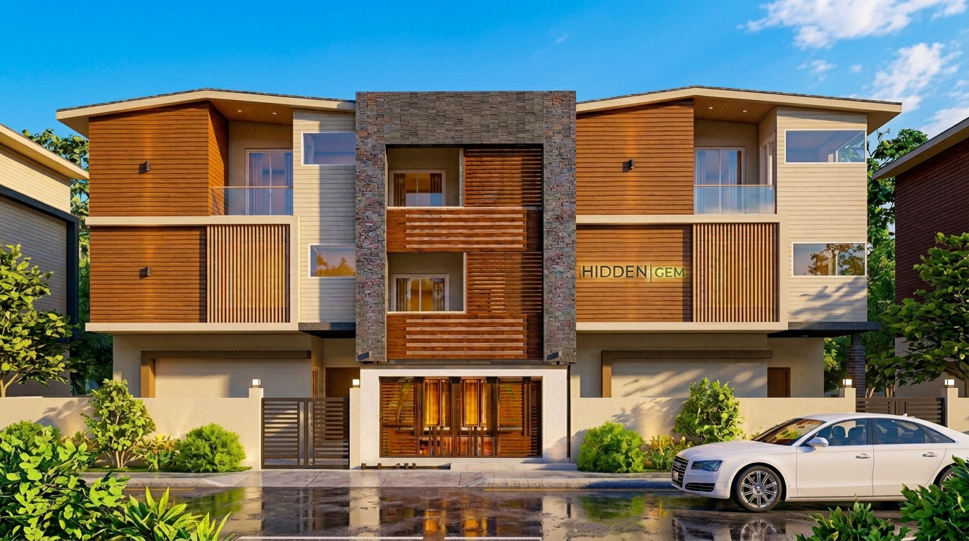 Exterior of Hidden Gem hotel in Jamtha, Nagpur